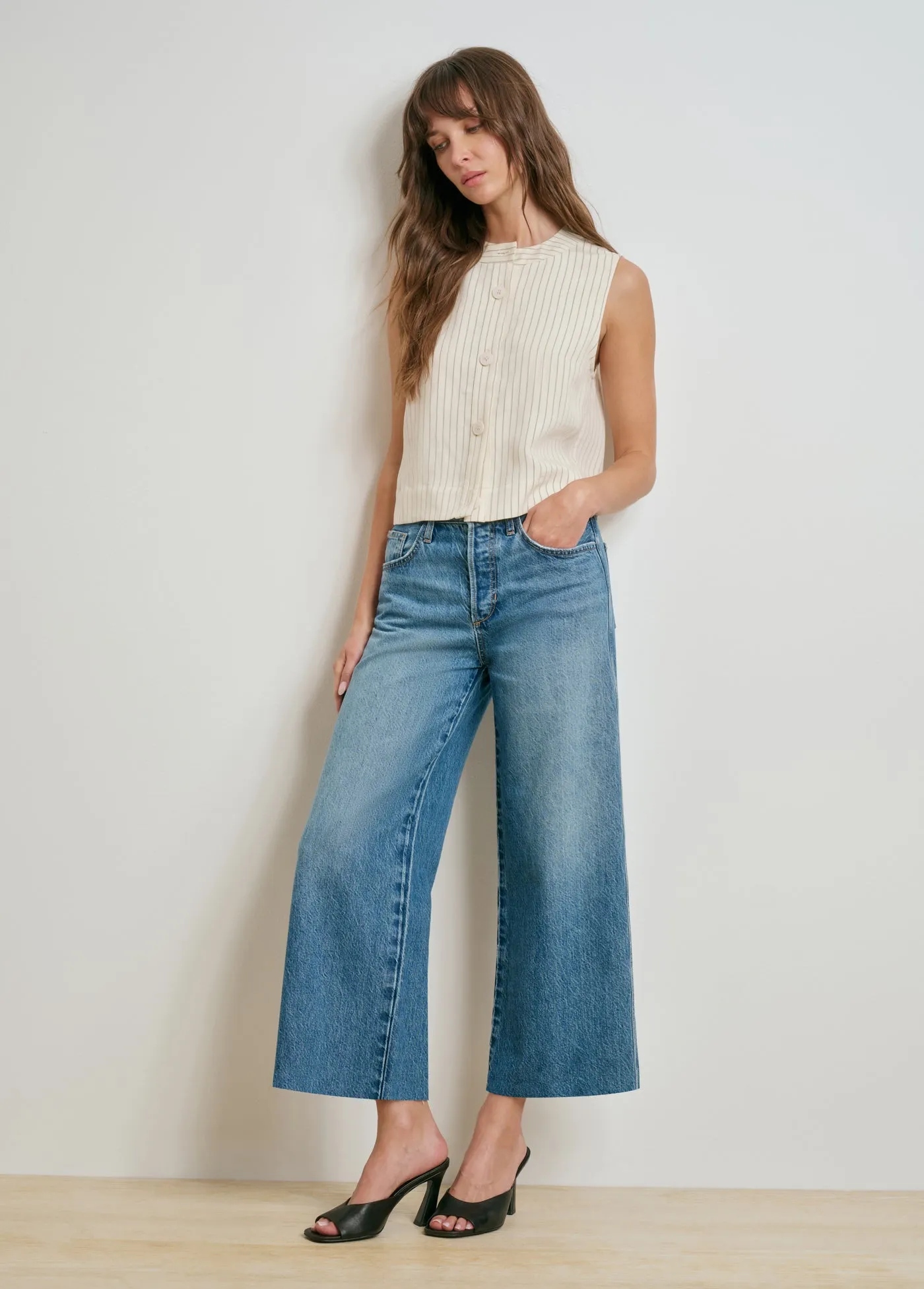 THE MASHA SUPER HIGH RISE WIDE LEG CROP sold by Favorite Daughter