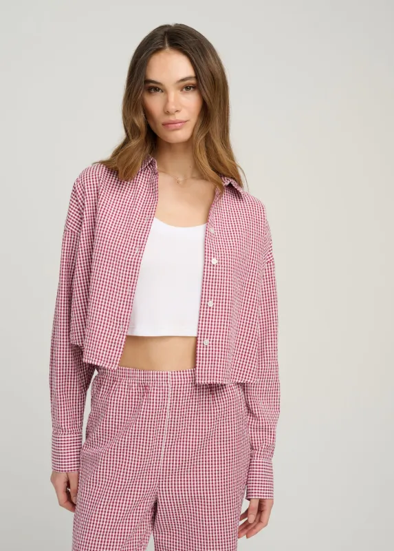 THE CROP EX-BOYFRIEND SHIRT made by Favorite Daughter