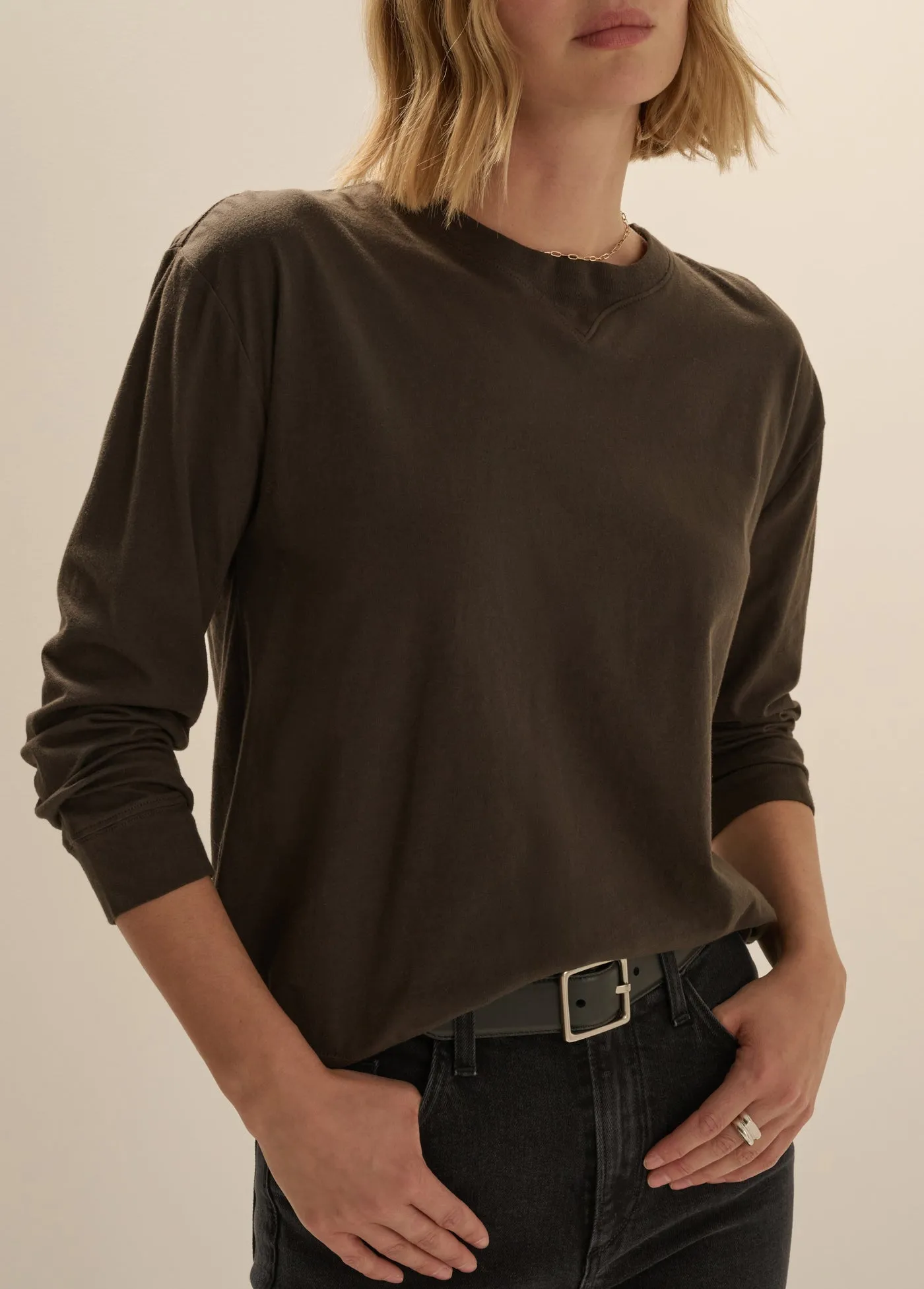 THE LONG SLEEVE EVERYDAY TEE sold by Favorite Daughter