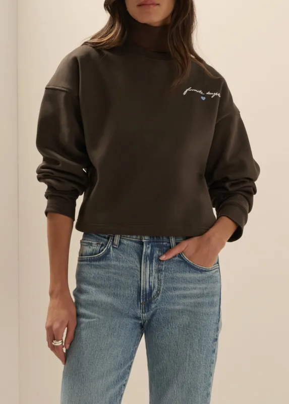 THE CROPPED SIGNATURE SWEATSHIRT made by Favorite Daughter