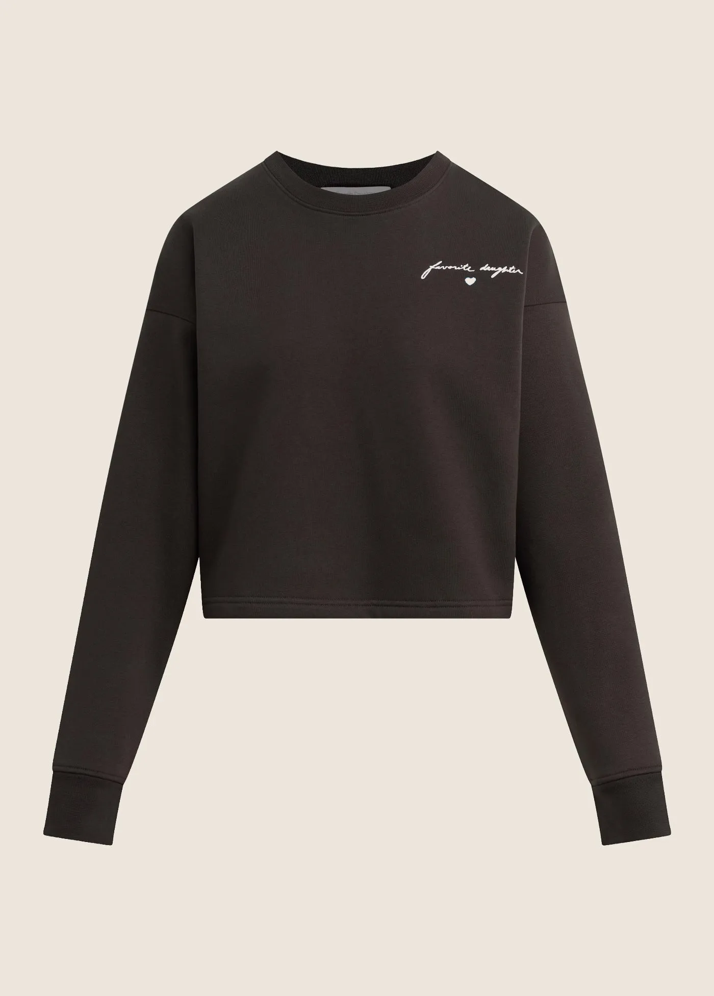 THE CROPPED SIGNATURE SWEATSHIRT sold by Favorite Daughter product image thumbnail 5