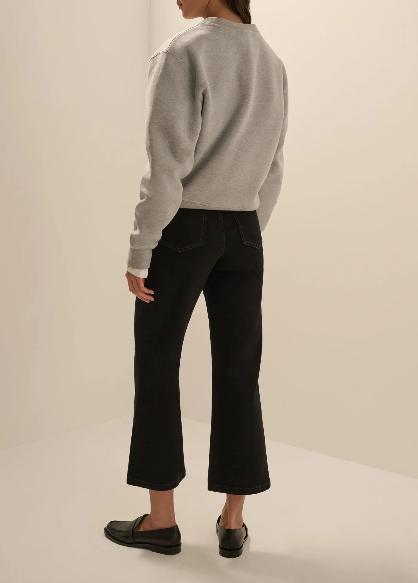 THE CROPPED SIGNATURE SWEATSHIRT sold by Favorite Daughter product image thumbnail 5