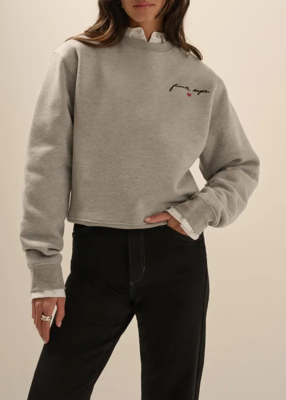 THE CROPPED SIGNATURE SWEATSHIRT made by Favorite Daughter