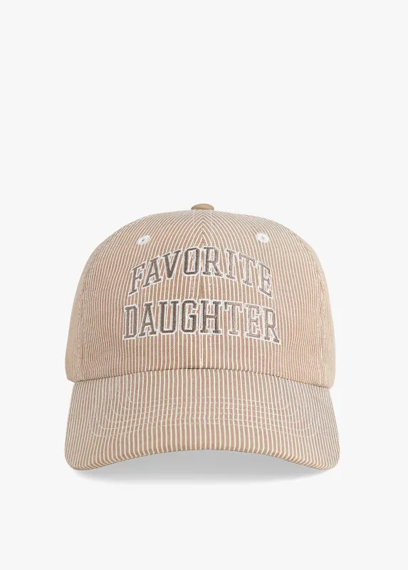 THE STRIPE LOGO BASEBALL CAP made by Favorite Daughter
