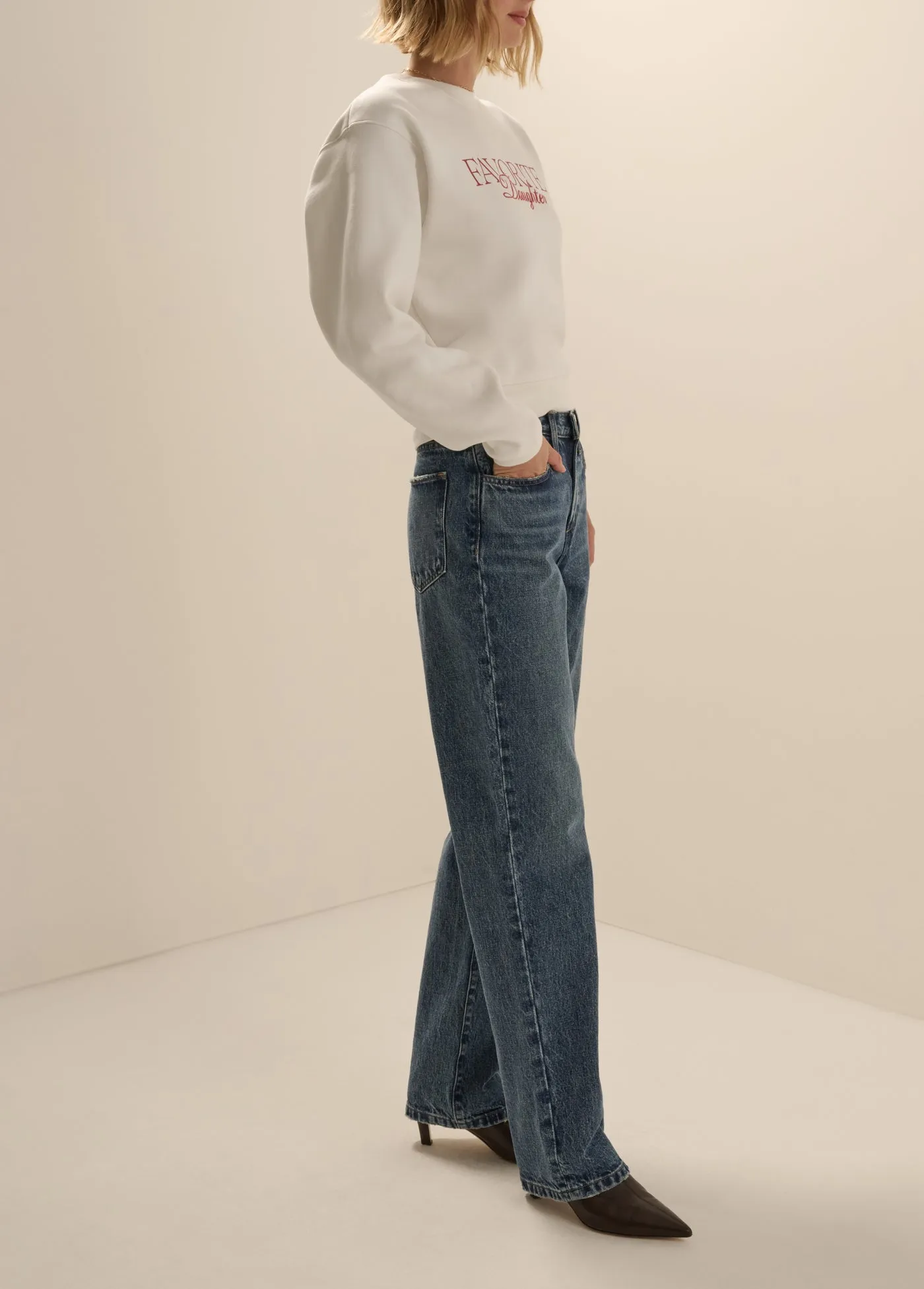 THE EMBROIDERY RITZY CLASSIC SWEATSHIRT sold by Favorite Daughter product image thumbnail 4