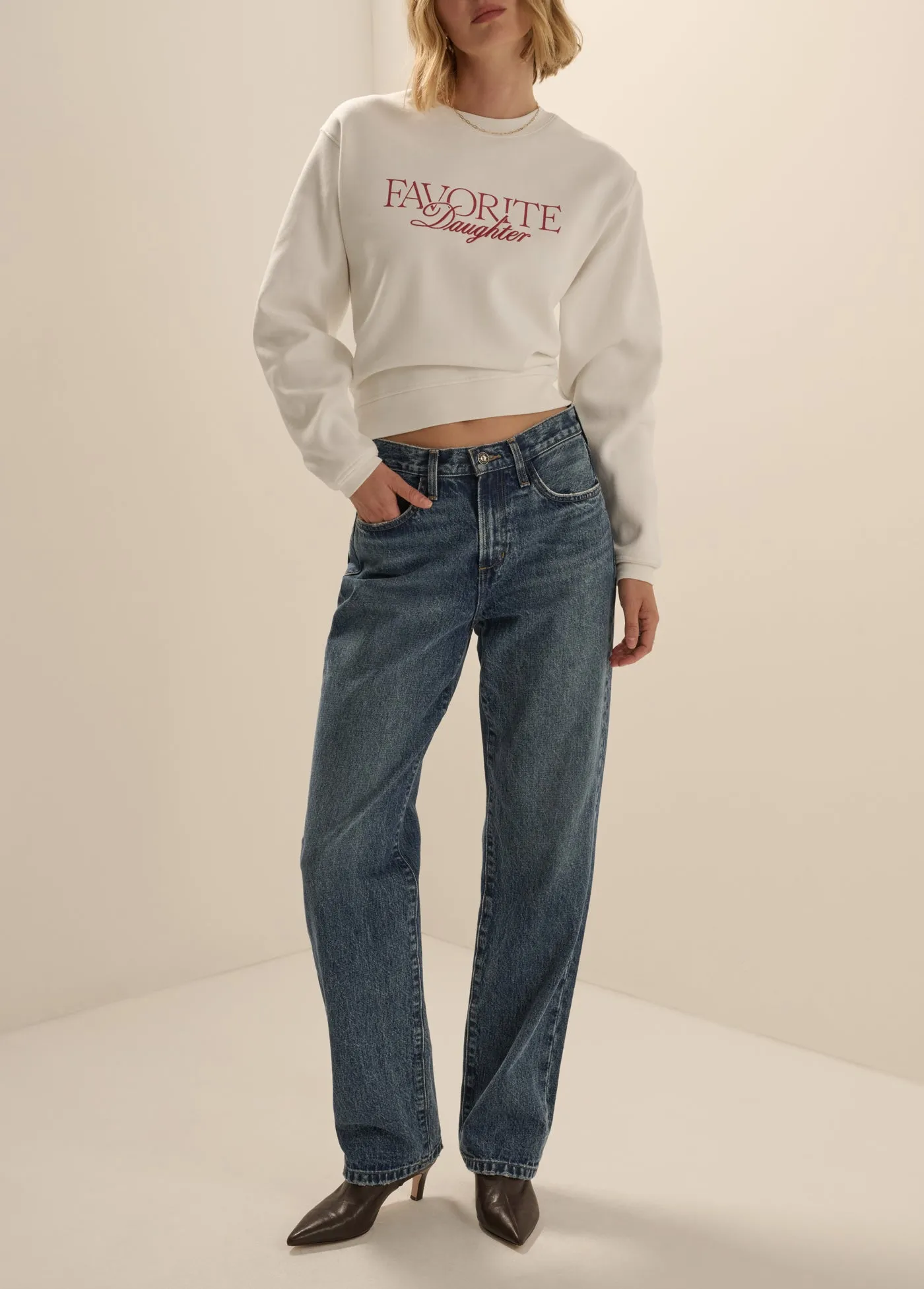 THE EMBROIDERY RITZY CLASSIC SWEATSHIRT sold by Favorite Daughter product image thumbnail 2