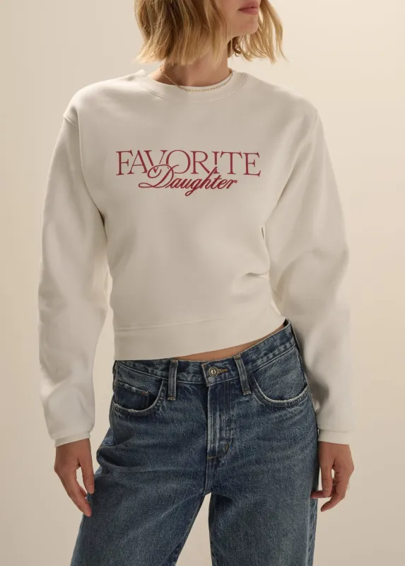 THE EMBROIDERY RITZY CLASSIC SWEATSHIRT made by Favorite Daughter