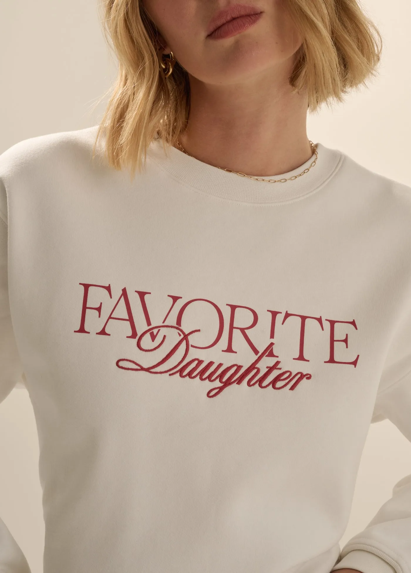 THE EMBROIDERY RITZY CLASSIC SWEATSHIRT sold by Favorite Daughter product image thumbnail 3