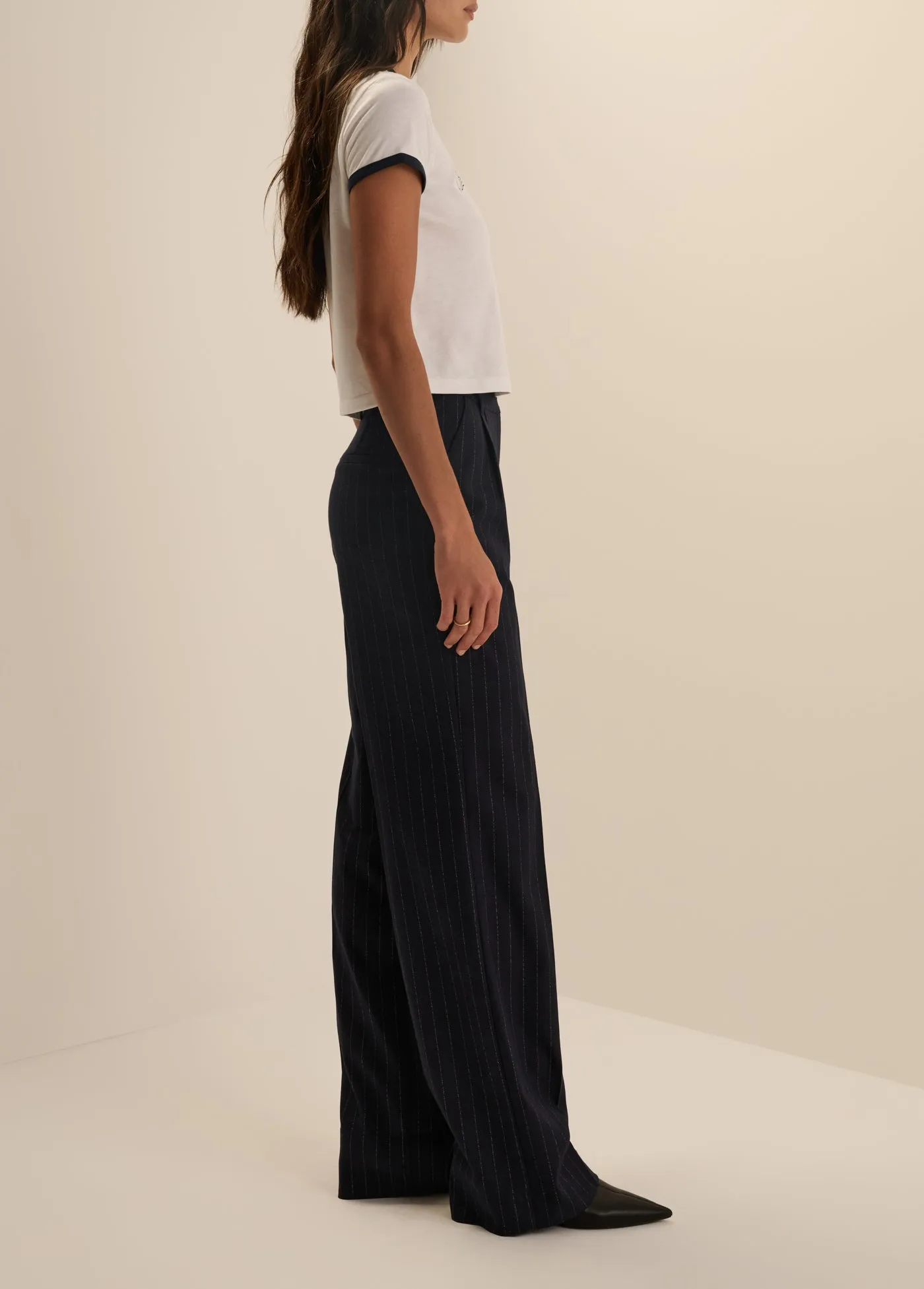 THE CROPPED FAVORITE RINGER TEE sold by Favorite Daughter product image thumbnail 3