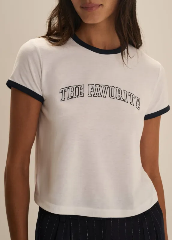 THE CROPPED FAVORITE RINGER TEE made by Favorite Daughter