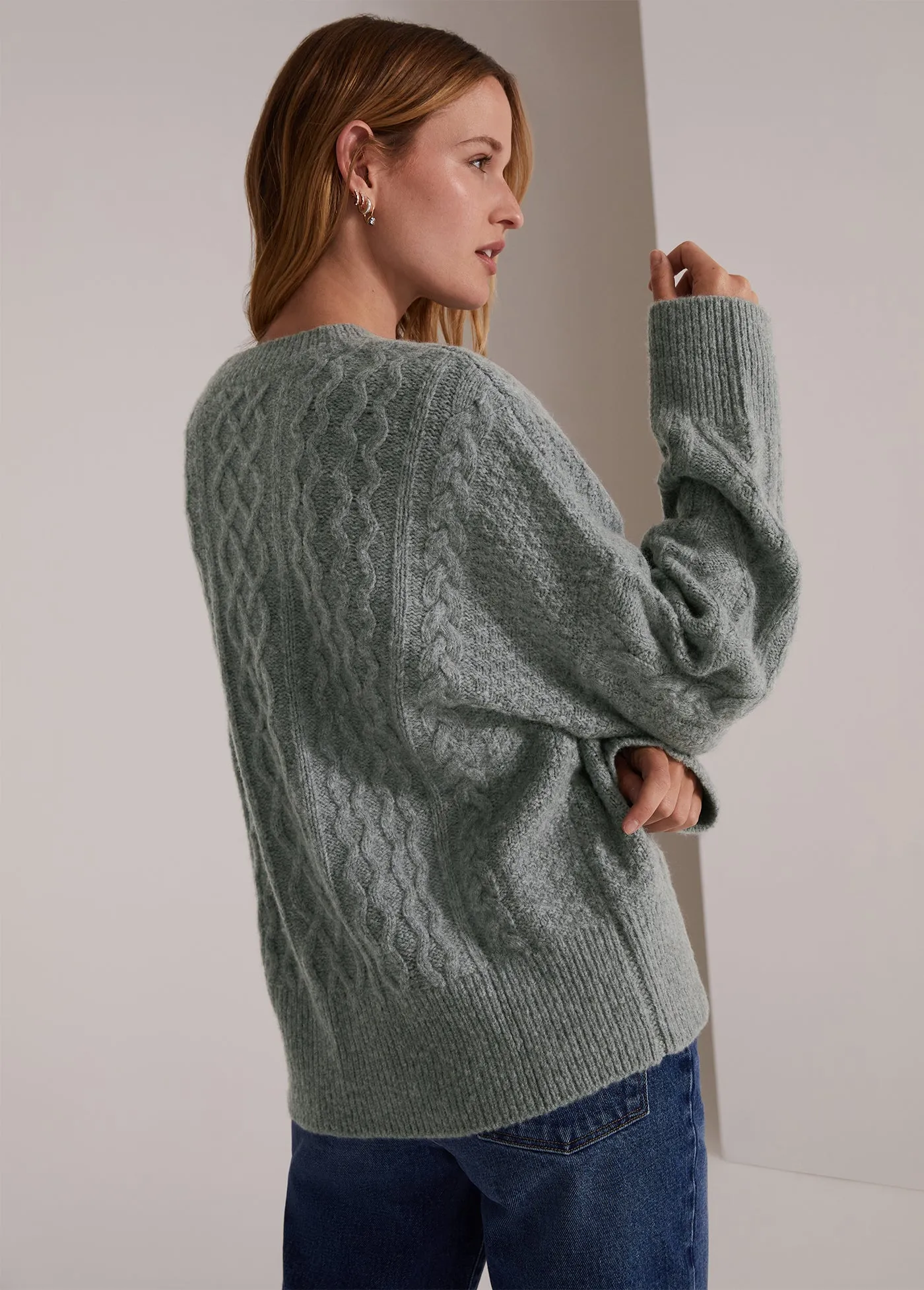 THE OVERSIZED CABLE SWEATER sold by Favorite Daughter product image thumbnail 3