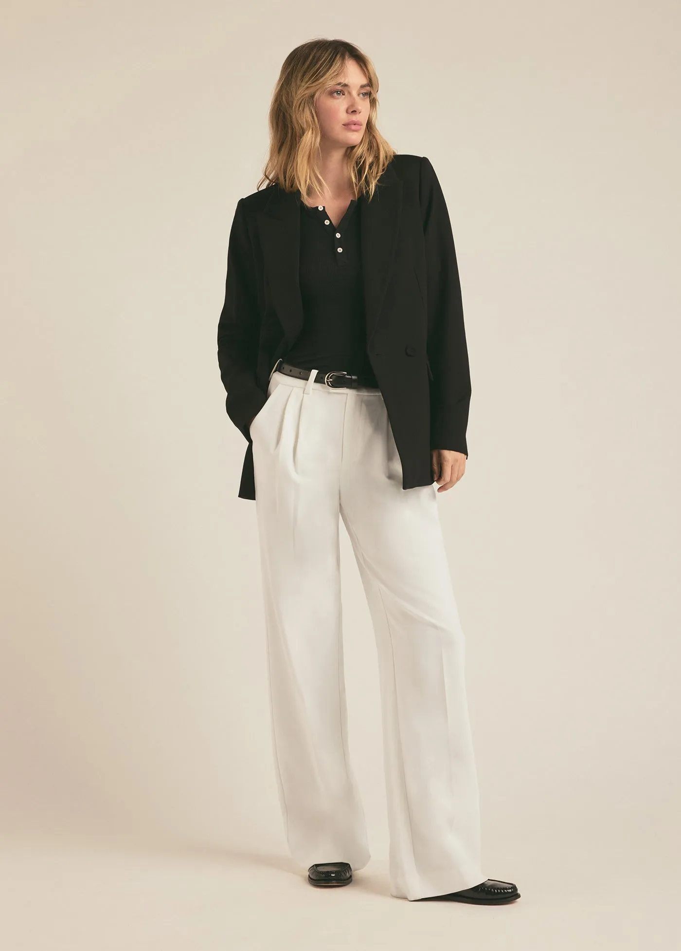 THE HENLEY RIBBED LONG SLEEVE sold by Favorite Daughter product image thumbnail 2