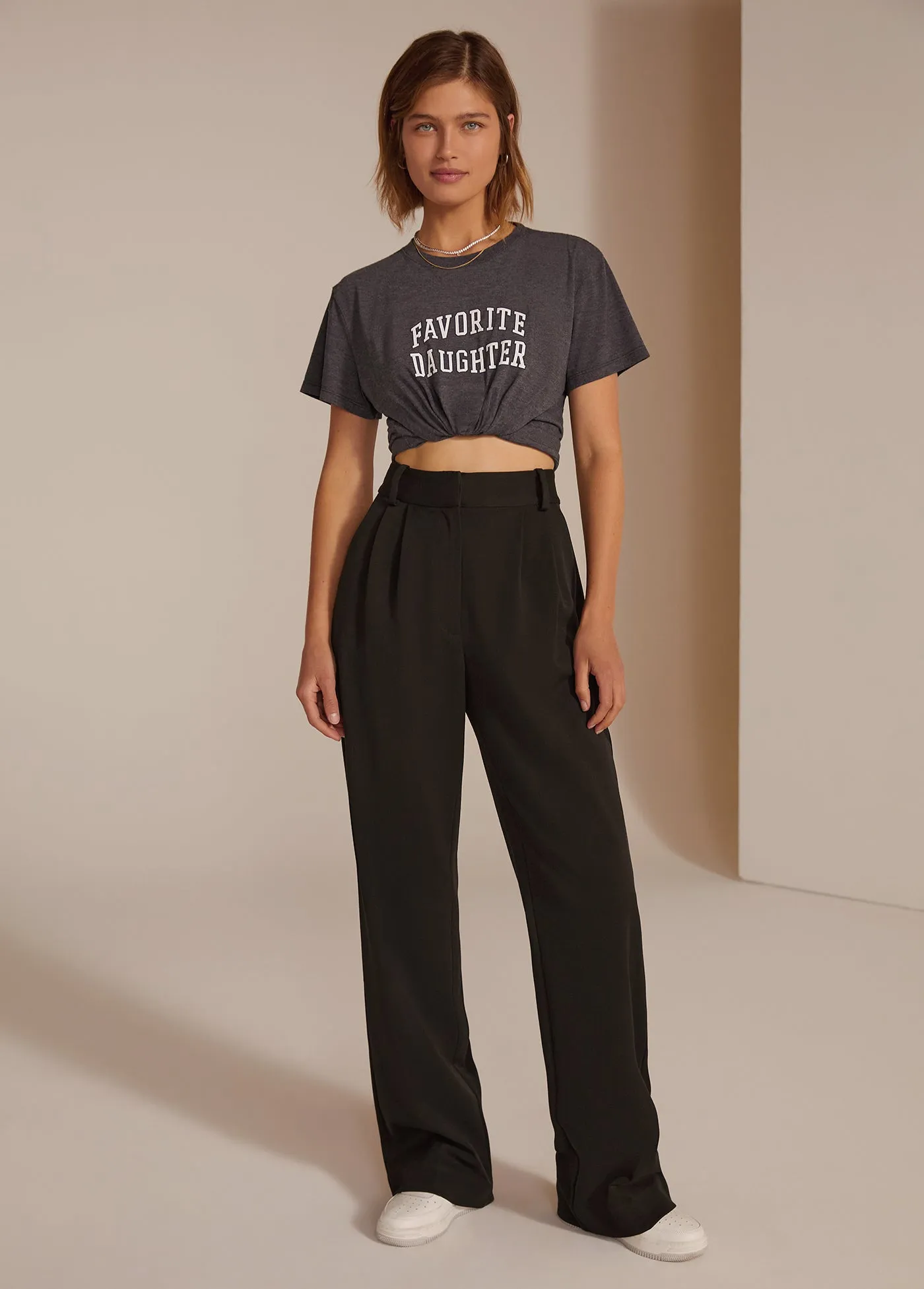 THE CROPPED COLLEGIATE TEE sold by Favorite Daughter product image thumbnail 2