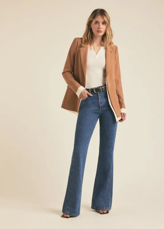 THE VALENTINA SUPER HIGH RISE FLARE sold by Favorite Daughter