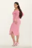 Off-Shoulder Rib Knit Dress sold by Ahiri