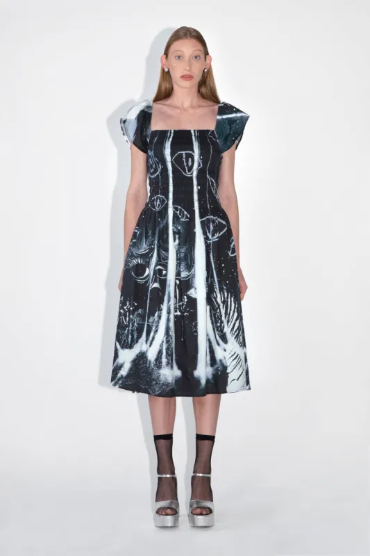 Smocked Midi Dress sold by Ahiri