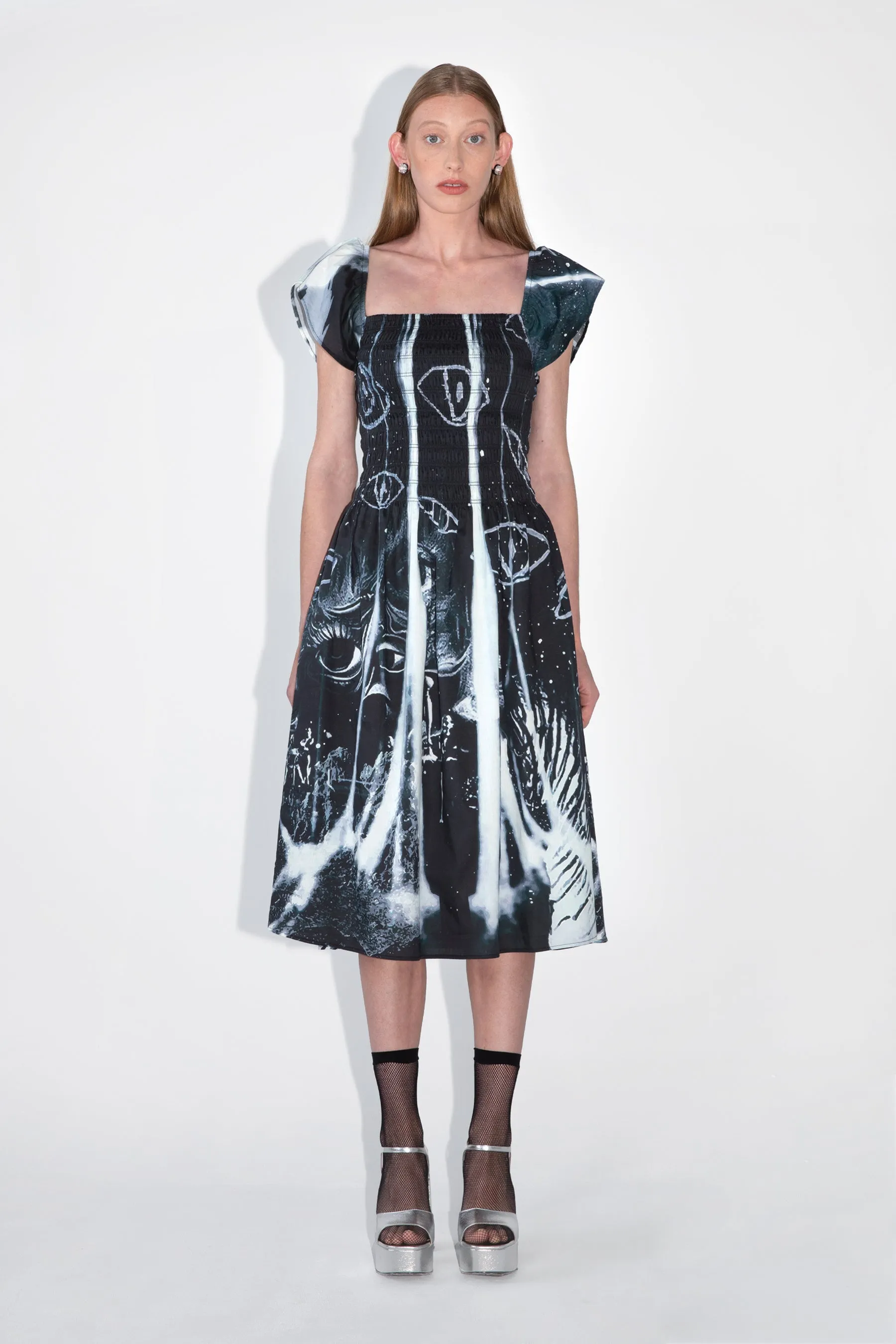 Smocked Midi Dress sold by Ahiri