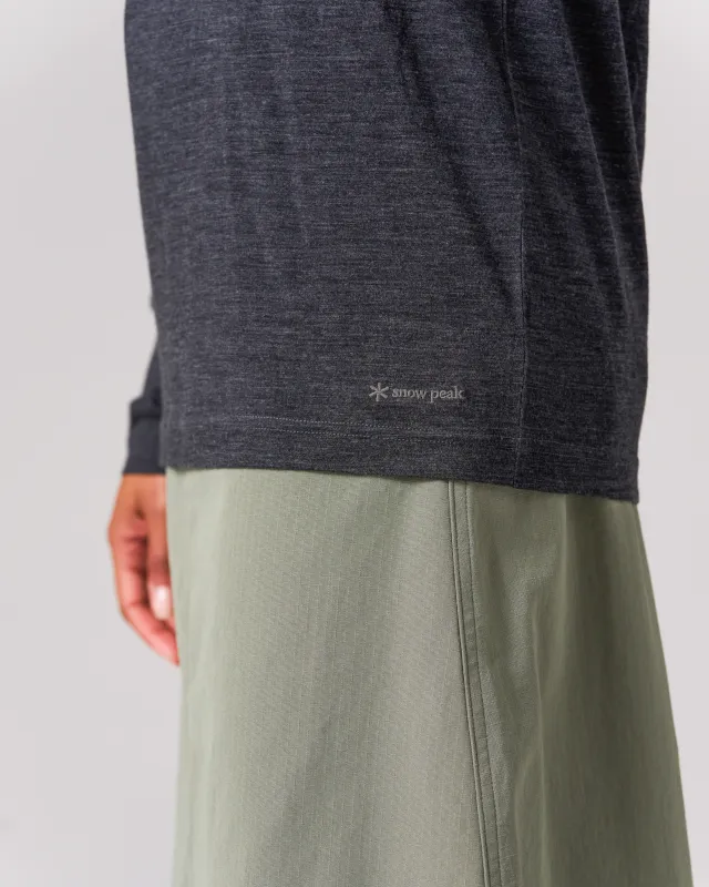 Merino Wool Turtleneck Long Sleeve T-Shirt sold by Snow Peak product image thumbnail 5