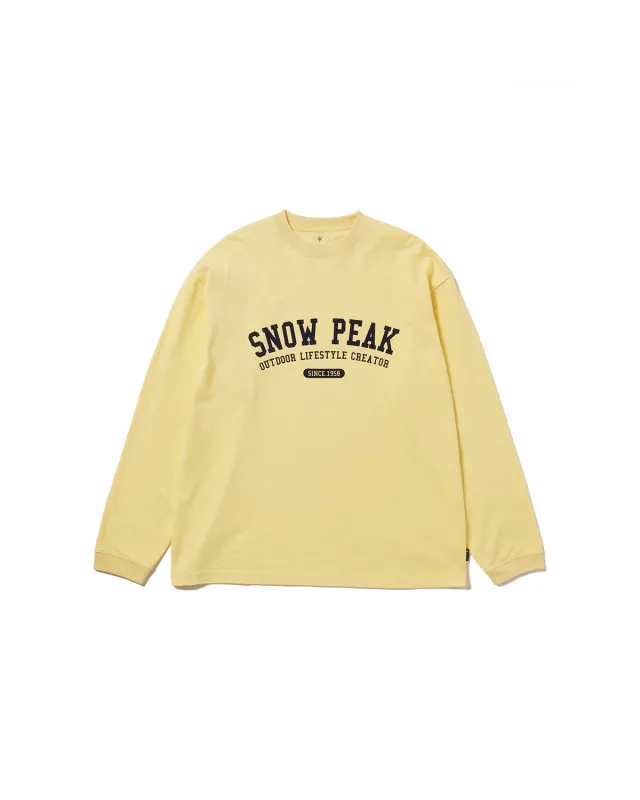 Varsity Logo L/S T-Shirt sold by Snow Peak