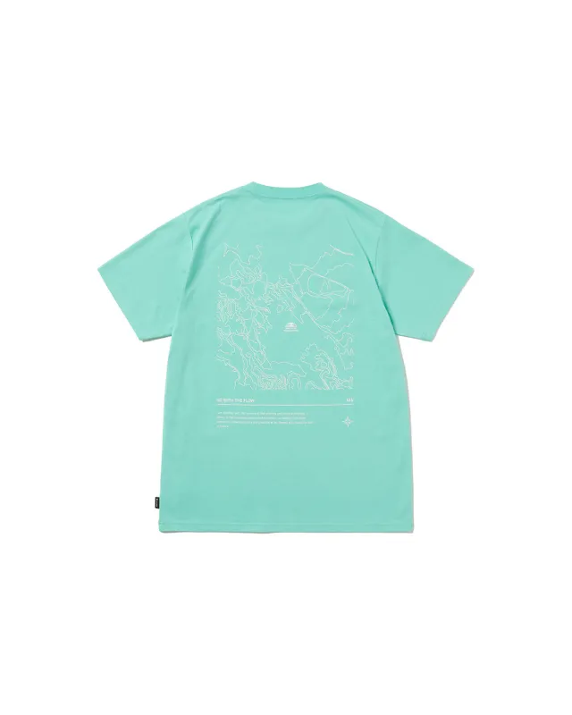 HQ Topographic Map T-Shirt made by Snow Peak