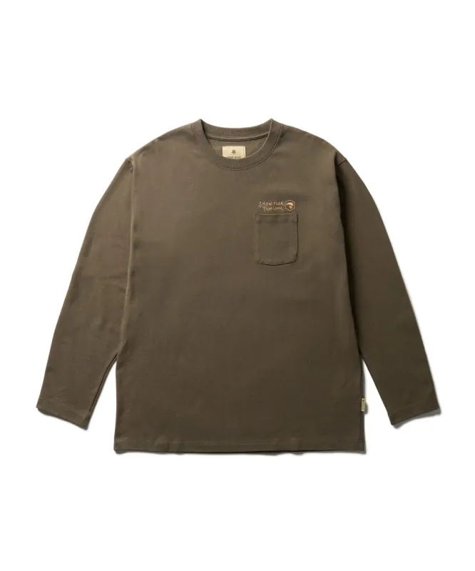 Trad Label Pocket L/S Heavy T-Shirt made by Snow Peak