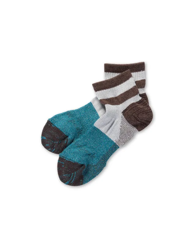 Wool Blend Multi Color Ankle Socks made by Snow Peak