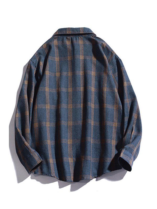 Men's Checkered Long Sleeve Button Shirt sold by Emmiol product image thumbnail 2
