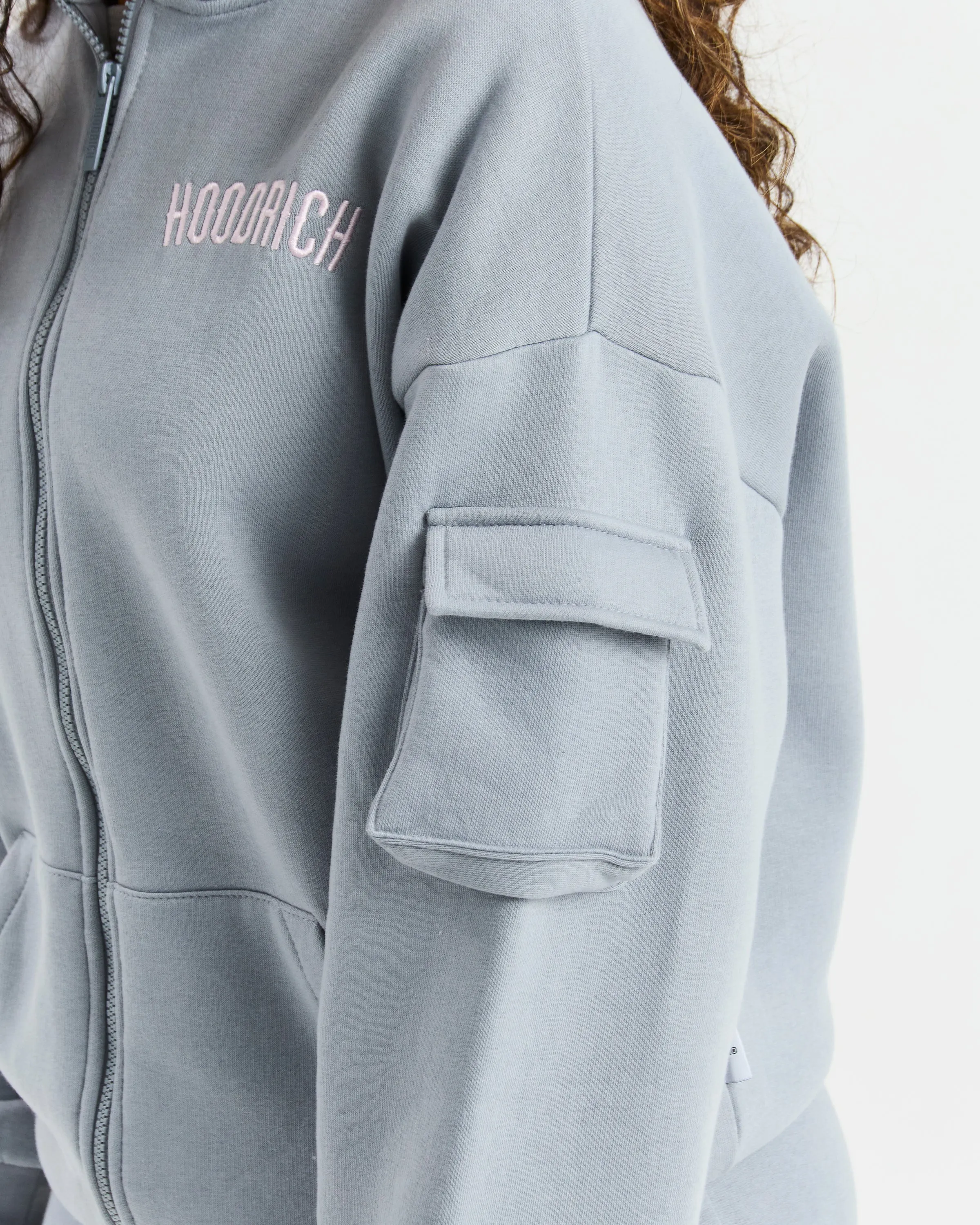 Luna Full Zip Hoodie - Grey/Pink sold by Hoodrich product image thumbnail 4