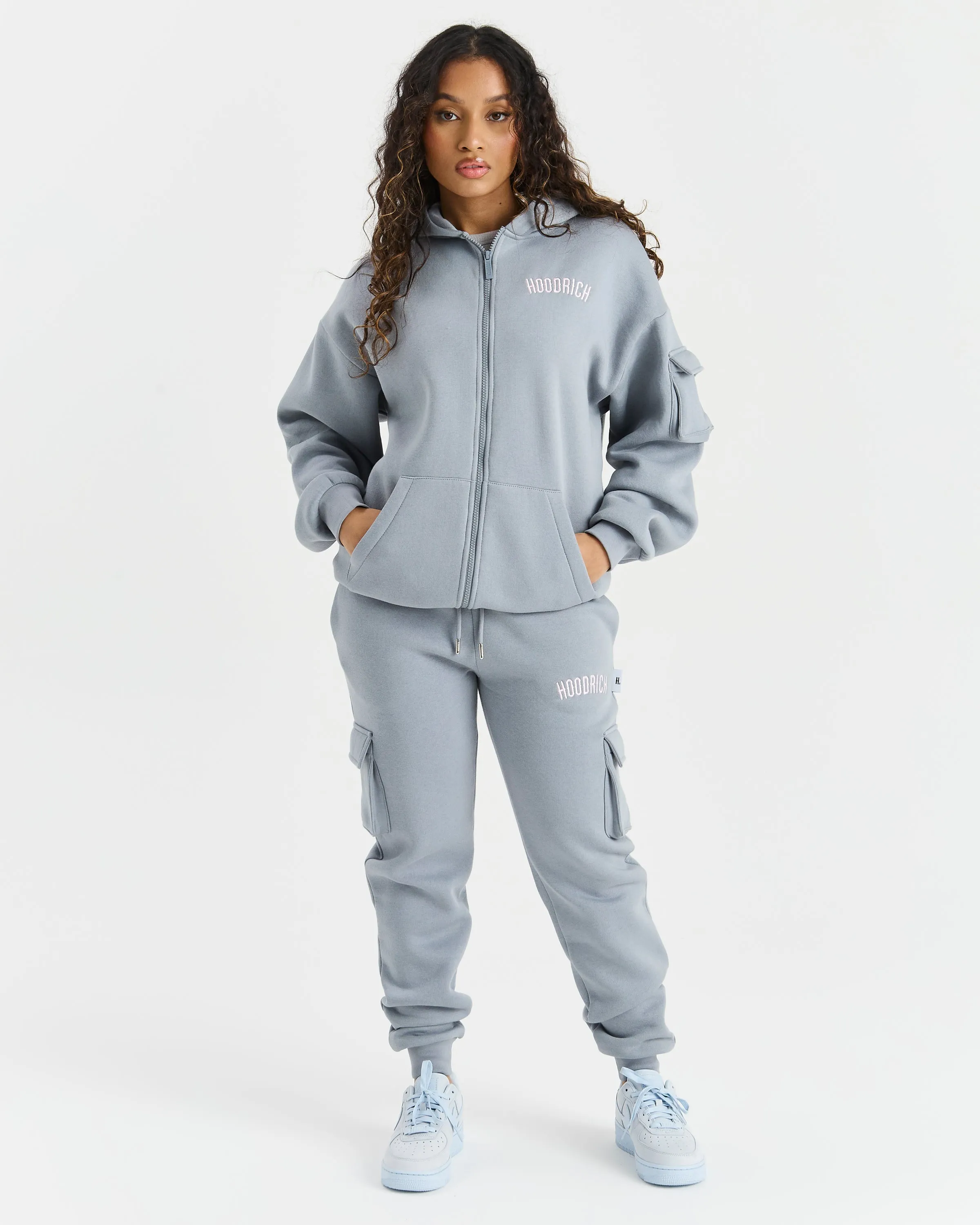 Luna Full Zip Hoodie - Grey/Pink sold by Hoodrich product image thumbnail 2