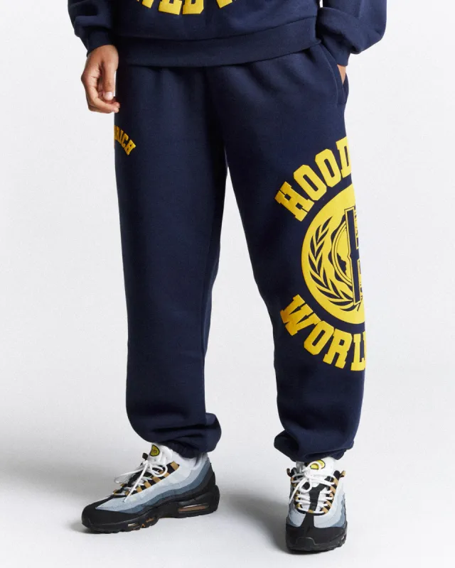 Frat Oversized Jogger - Navy/Yellow/White sold by Hoodrich