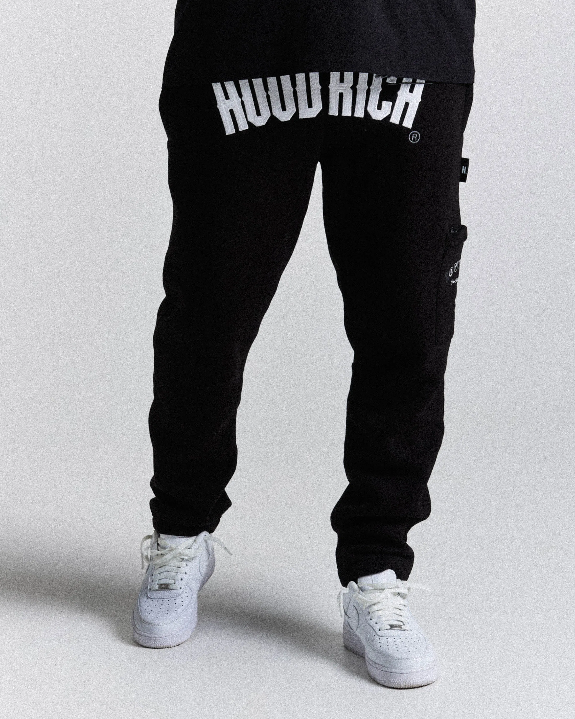 Stature Joggers - Black/White/Grey sold by Hoodrich product image thumbnail 4