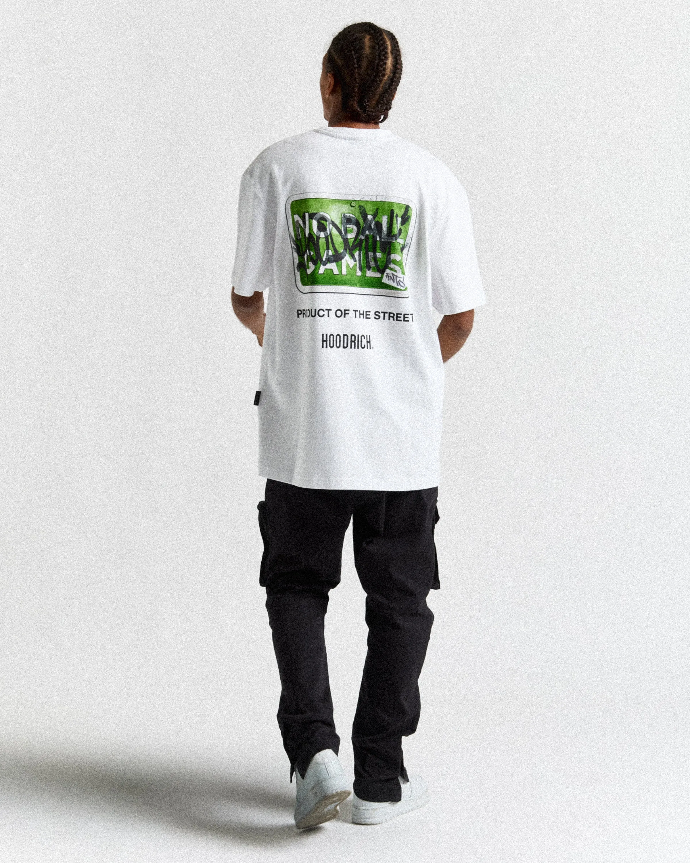 Graffiti No Ball Games T-Shirt - White/Black/Green sold by Hoodrich product image thumbnail 3