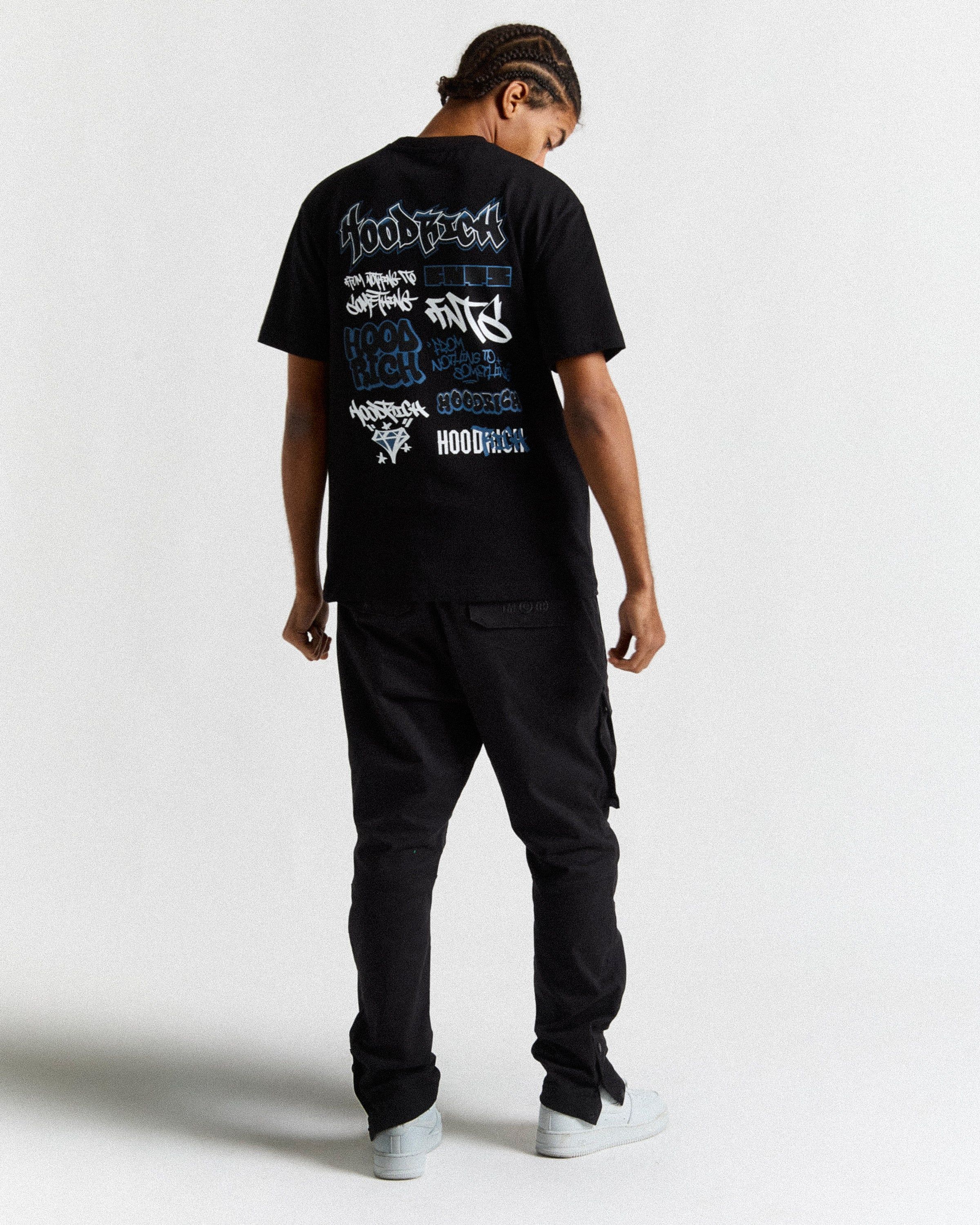 Graffiti Tag T-Shirt - Black/Blue sold by Hoodrich product image thumbnail 3