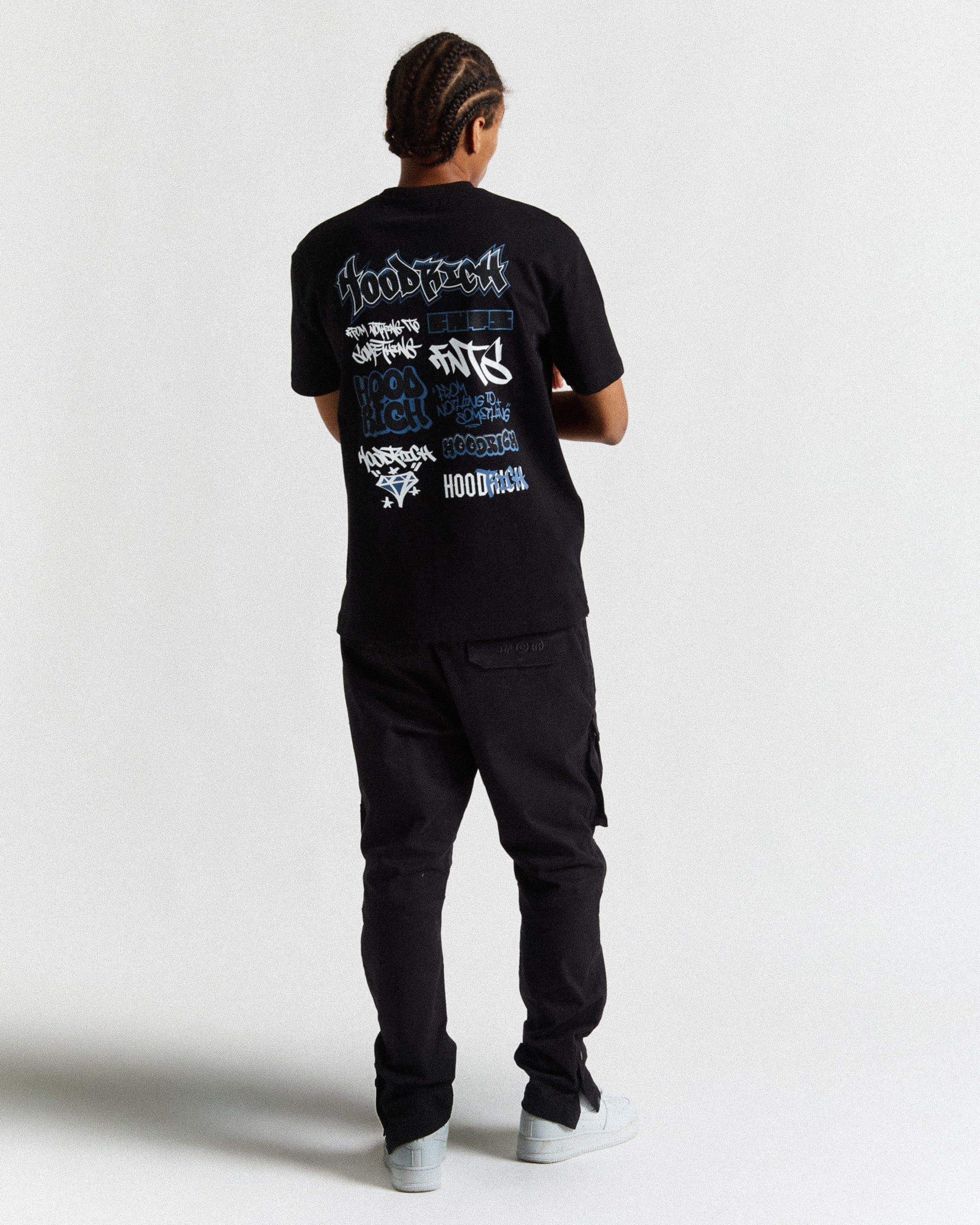 Graffiti Tag T-Shirt - Black/Blue sold by Hoodrich product image thumbnail 5