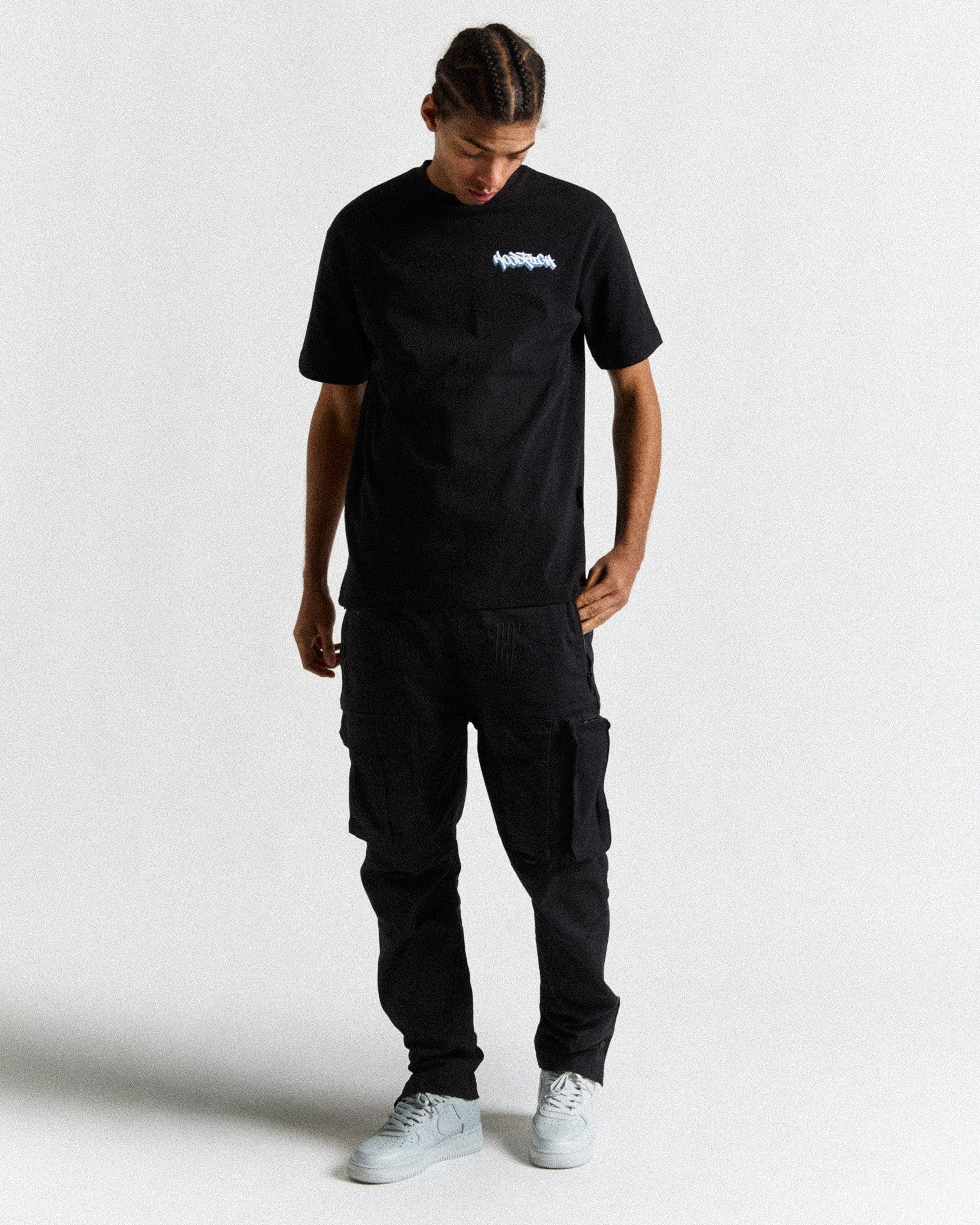 Graffiti Tag T-Shirt - Black/Blue sold by Hoodrich product image thumbnail 4