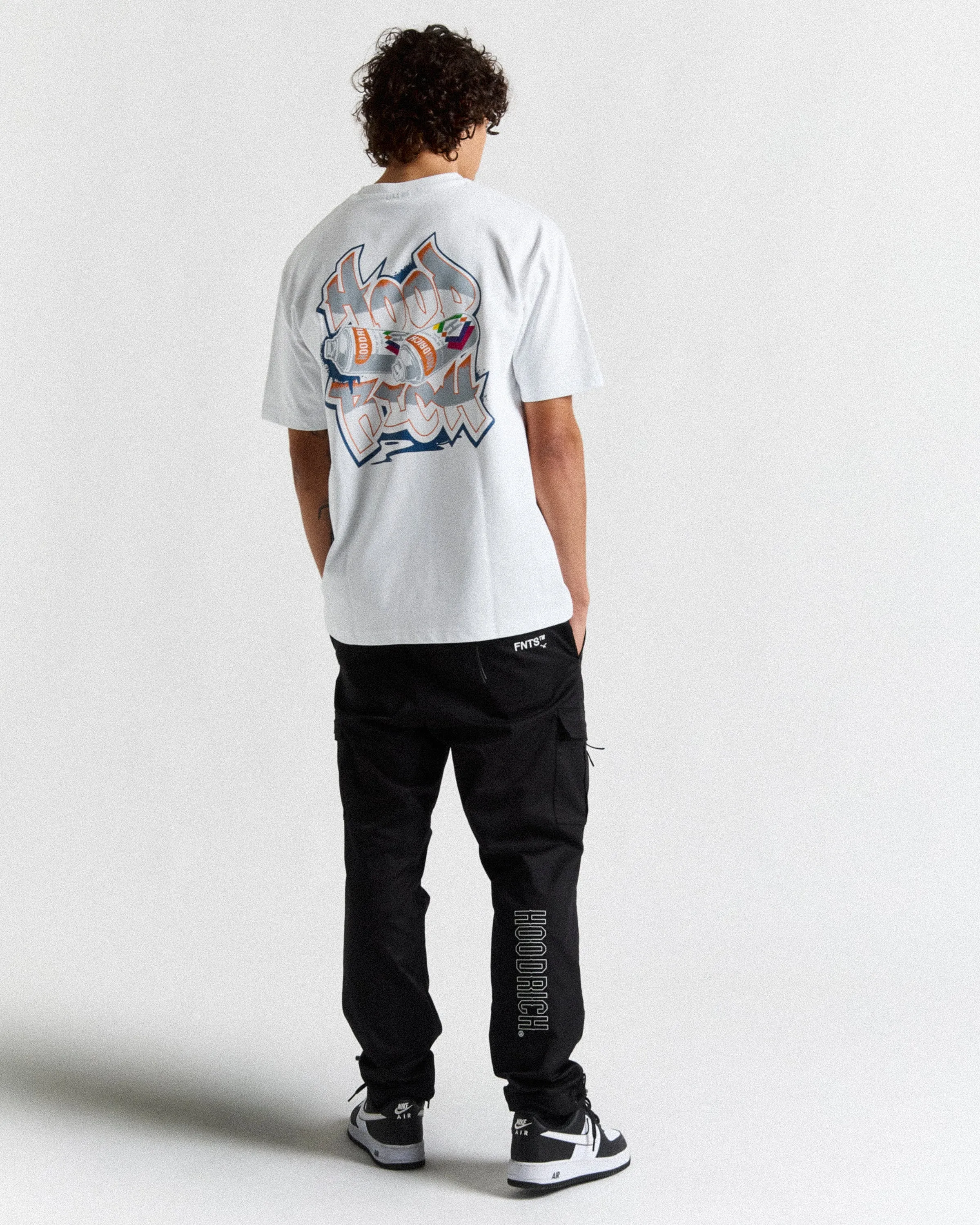 Graffiti Spray T-Shirt - White/Orange sold by Hoodrich product image thumbnail 4