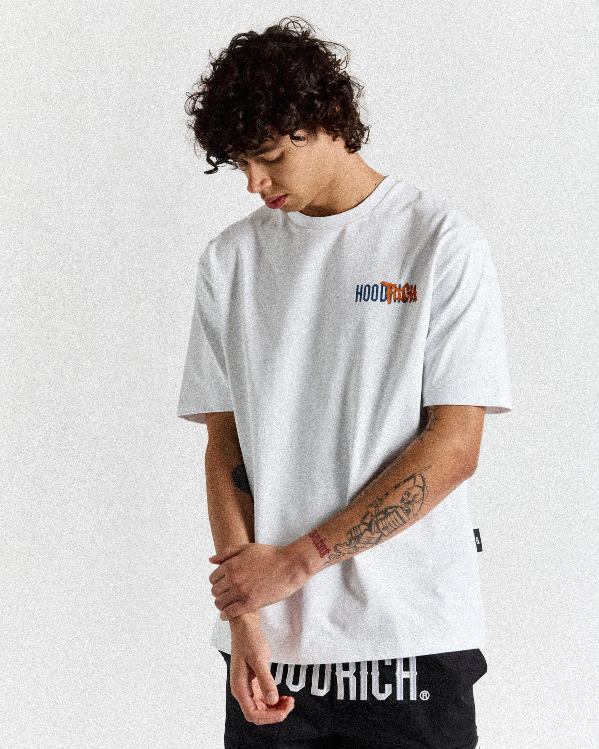 Graffiti Spray T-Shirt - White/Orange sold by Hoodrich product image thumbnail 2
