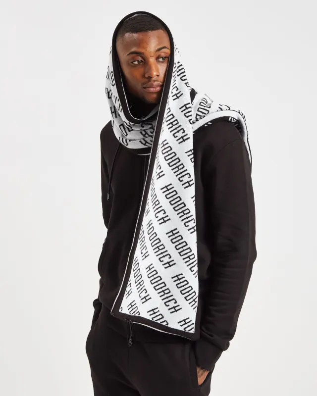 OG Logo Reversible Scarf - Black/White sold by Hoodrich