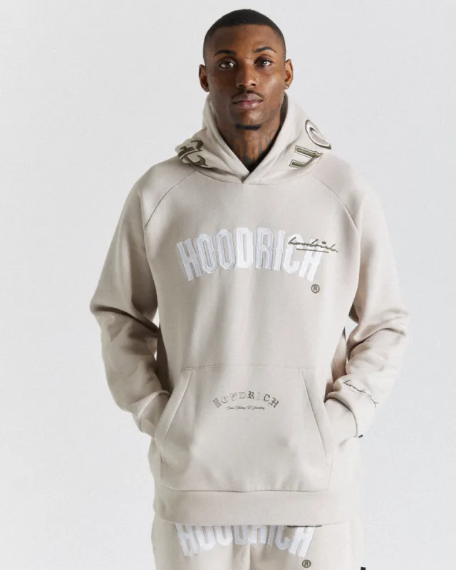 Stature Hoodie - Beige/White sold by Hoodrich