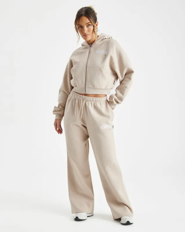 Calor Wide Leg Joggers - Beige sold by Hoodrich
