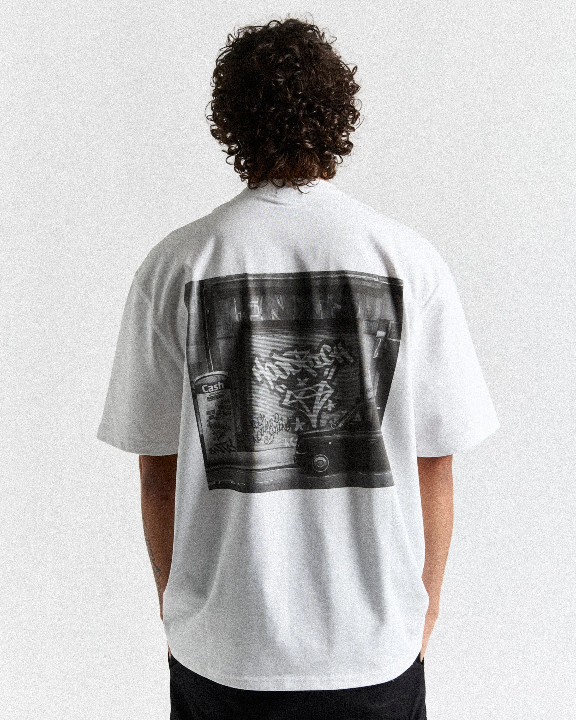 Graffiti Shutter T-Shirt - White/Grey sold by Hoodrich