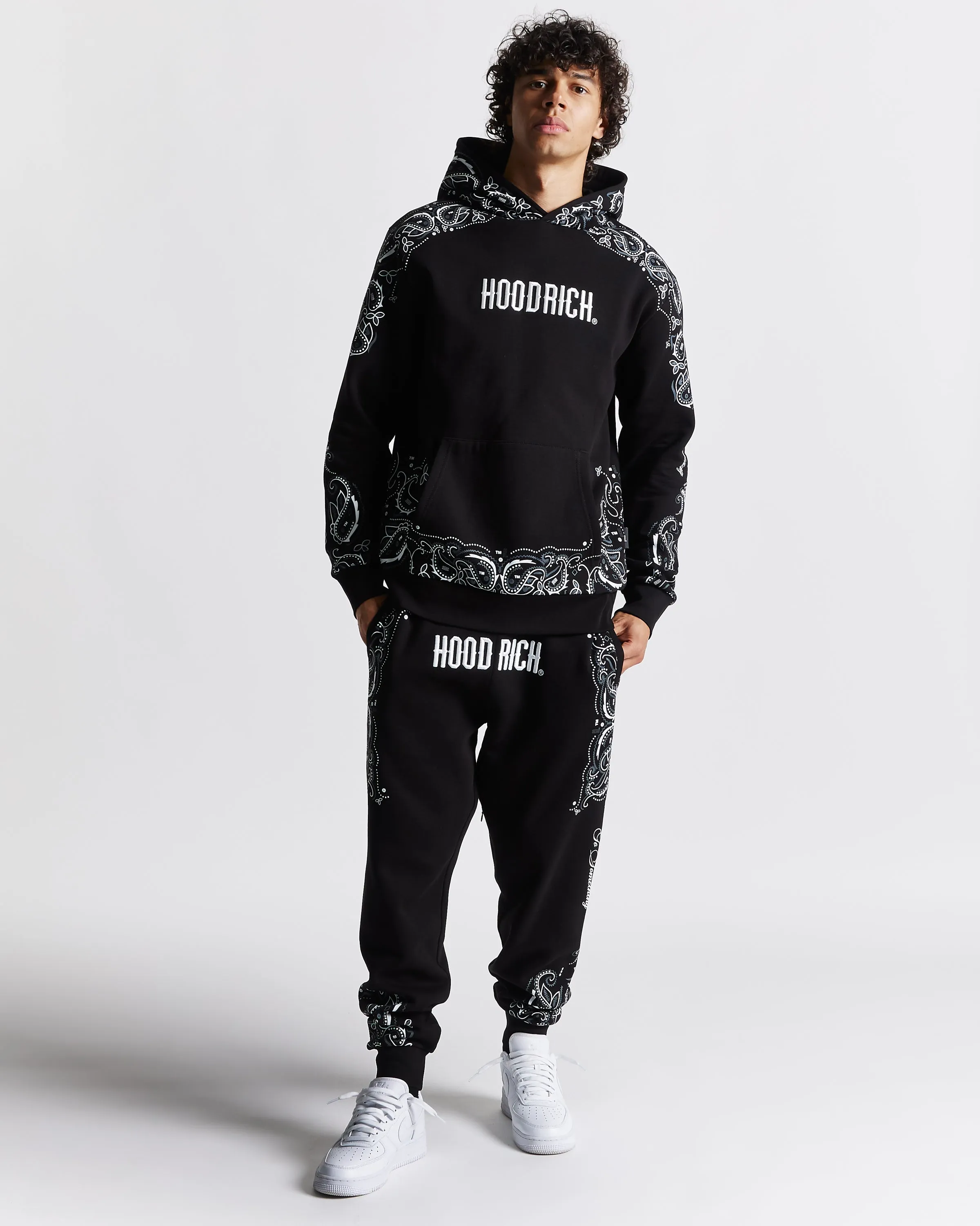 OG Motif Hoodie - Black/white/Grey sold by Hoodrich product image thumbnail 3