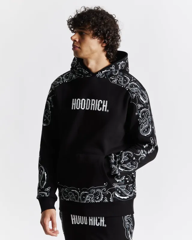 OG Motif Hoodie - Black/white/Grey sold by Hoodrich