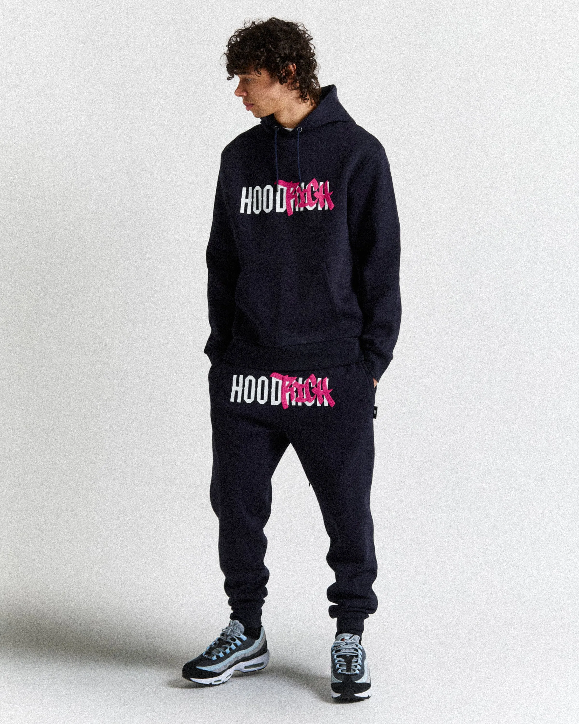 Graffiti Joggers - Navy/White/Pink sold by Hoodrich