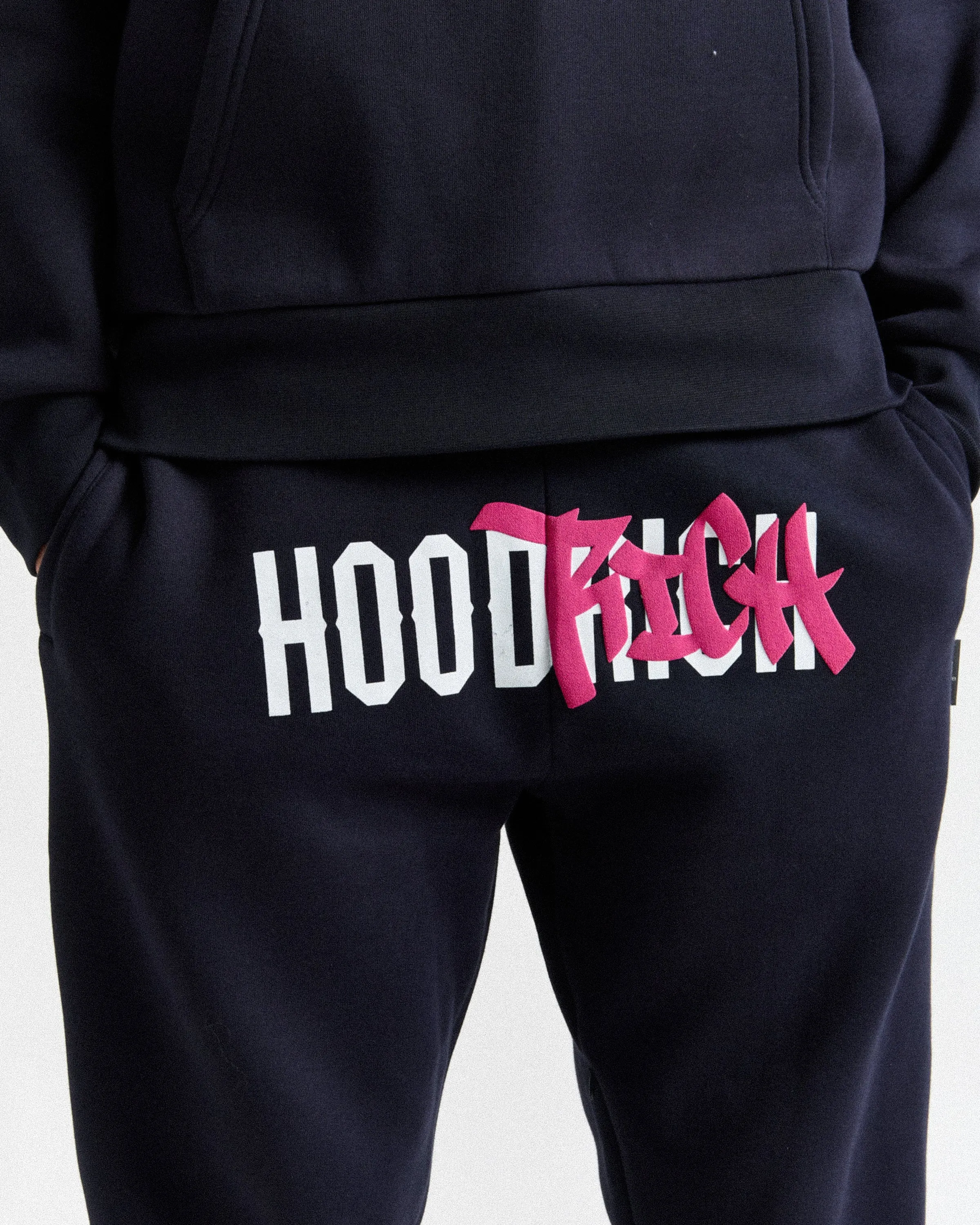 Graffiti Joggers - Navy/White/Pink sold by Hoodrich product image thumbnail 5
