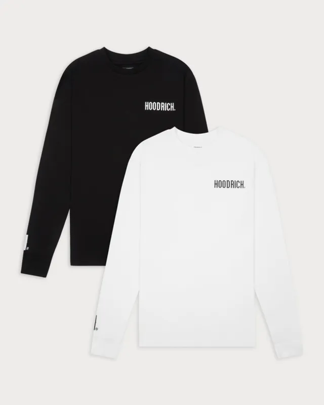 OG Core Long Sleeve T-Shirt 2 pack - White/Black made by Hoodrich