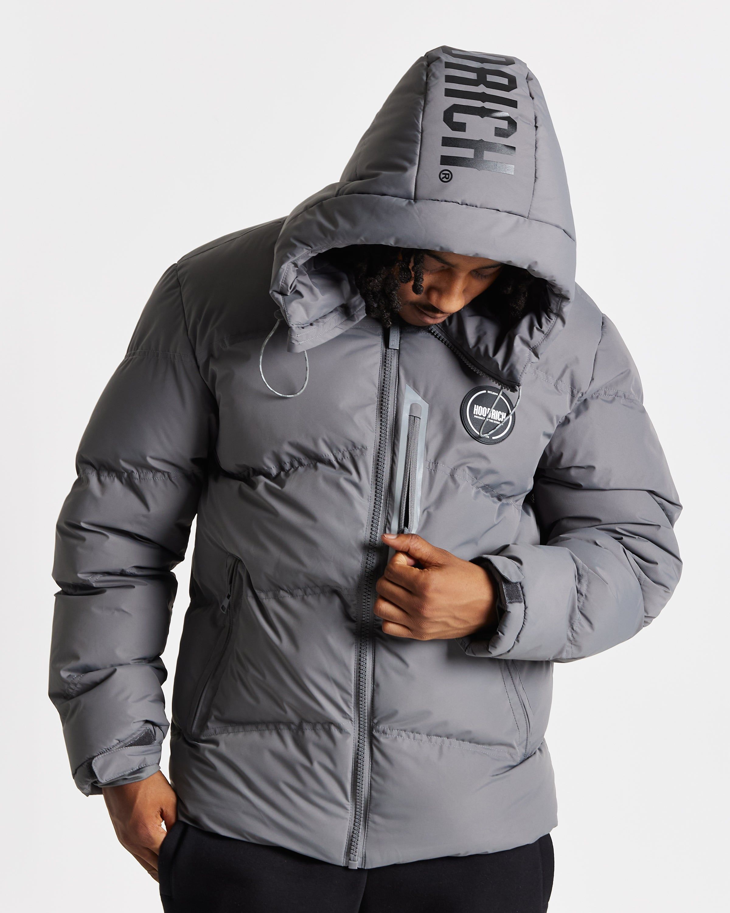 ジャケット・アウター Rare 00s Archive Monster Hood SpiralCoat Vern Jacket - Grey/Black | Parallel