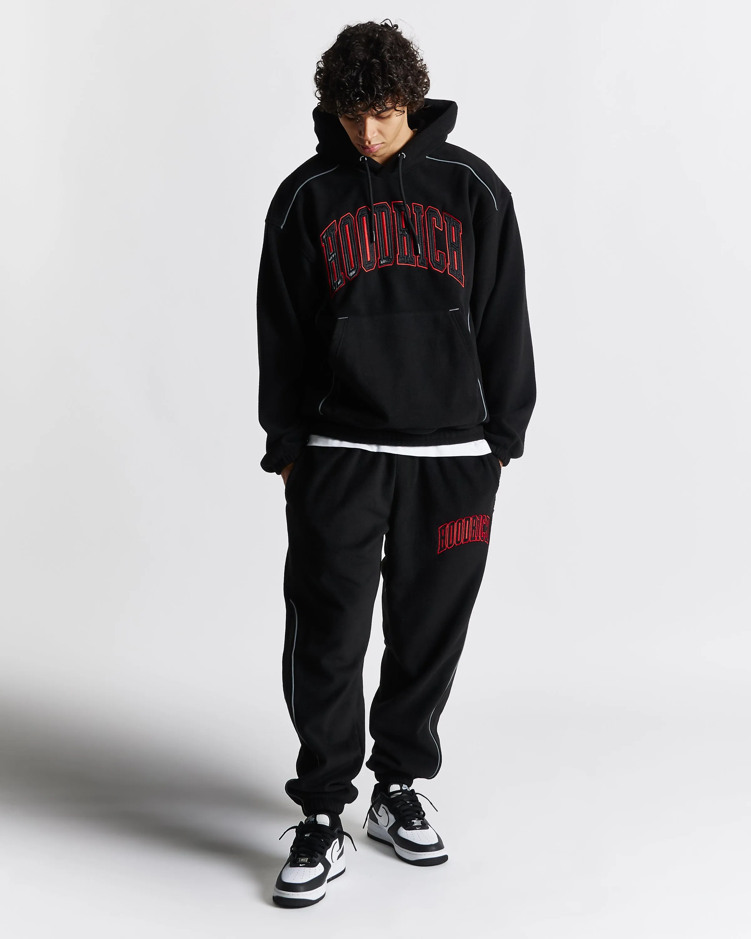 Split Oversized Jogger - Black/White/Red sold by Hoodrich product image thumbnail 2