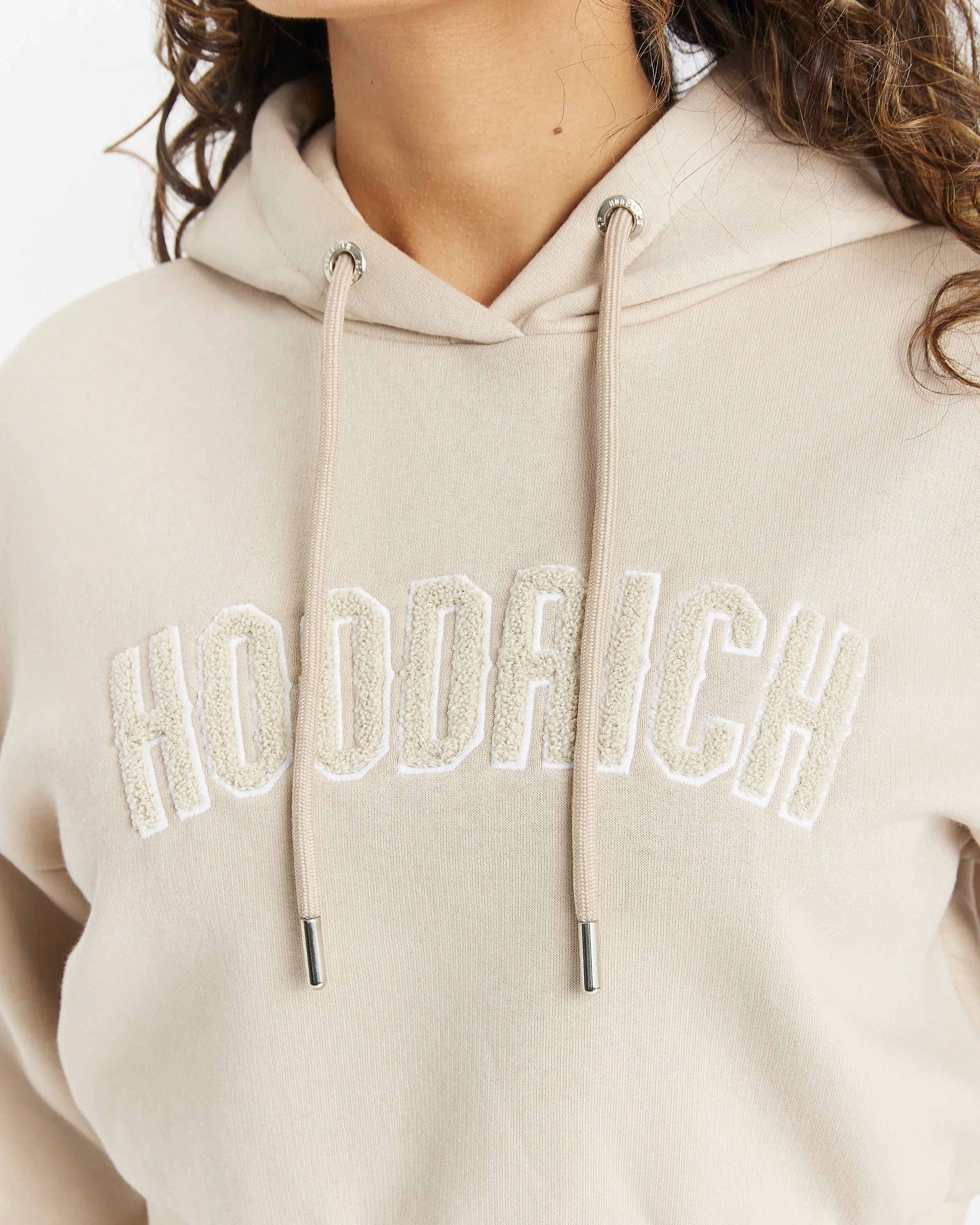 Kraze Cropped Hoodie - Beige/White sold by Hoodrich product image thumbnail 2