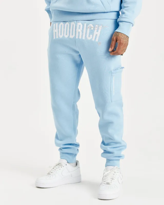 OG Heat Cargo Joggers - Placid Blue/White made by Hoodrich